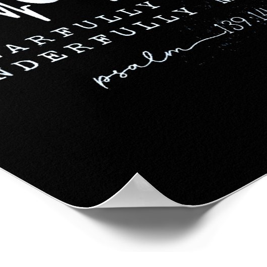 Baby Announcement Fearfully And Wonderfully Made,  Poster (Hoek)