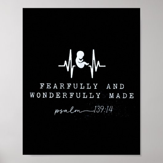 Baby Announcement Fearfully And Wonderfully Made,  Poster (Voorkant)
