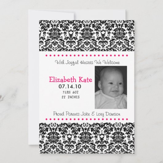 Baby Announcement Girl Aankondiging (Voorkant)