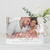 Baby Announcement Merry Christmas Photo  Feestdagenkaart (Staand voorkant)