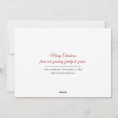 Baby Announcement Merry Christmas Photo  Feestdagenkaart (Achterkant)