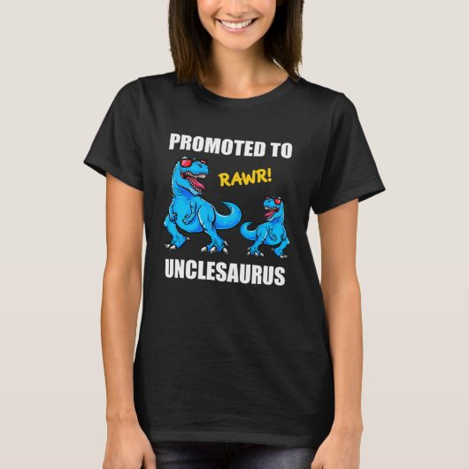 Baby Announcement Promoted To Unclesaurus  New Unc T-shirt (Voorkant)