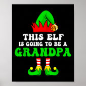 Baby Announcement Xmas Tee This Elf Is Going To Be Poster (Voorkant)