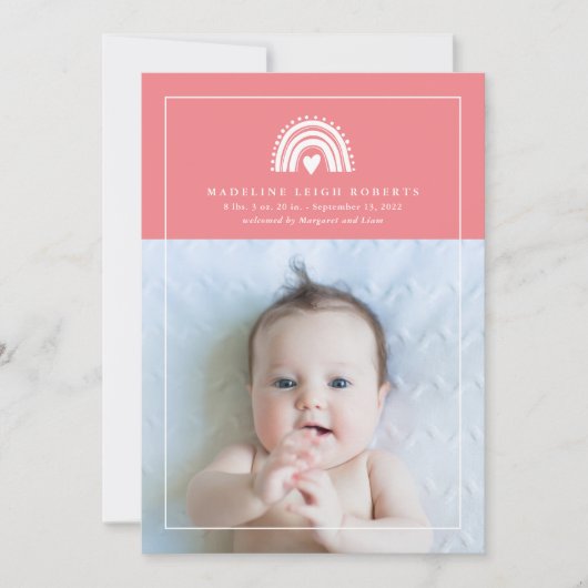 BABY ANNOUNCTIE Voeg je foto toe (Voorkant)