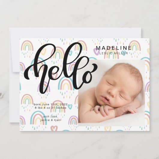 BABY ANNOUNCTIE Voeg je foto toe (Voorkant)