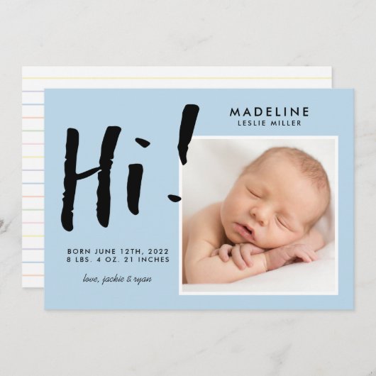 BABY ANNOUNCTIE Voeg je foto toe (Voorkant / Achterkant)