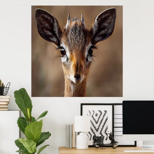 Baby Antelope Poster (Thuiskantoor)