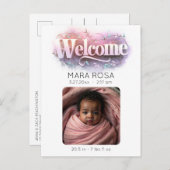 *~* Baby AP79 Pasgeboren Geboorte Aankondiging FOT (Voorkant / Achterkant)