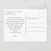 *~* Baby AP79 Pasgeboren Geboorte Aankondiging FOT (Achterkant)