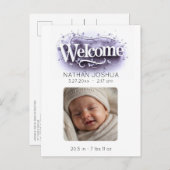 *~* Baby AP79 Pasgeboren Geboorte Aankondiging FOT (Voorkant / Achterkant)