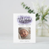 *~* Baby AP79 Pasgeboren Geboorte Aankondiging FOT (Staand voorkant)