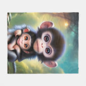 Baby apen fleece deken (Voorkant (Horizontaal))