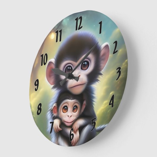 Baby apen grote klok (Hoek)