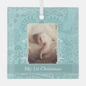 Baby Aqua Tiny T-shirt Foto Ornament (Voorkant)