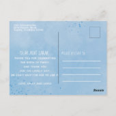 Baby Aquarel Schip Ahoy Het is een Jongen Dank Je  Briefkaart (Achterkant)