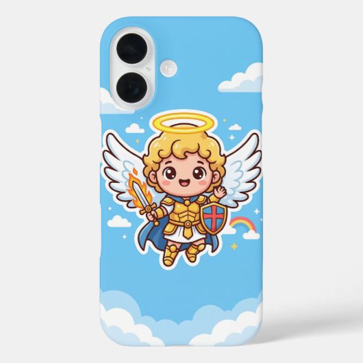 Baby Archangel Michael Mooie iPhone 16 Hoesje (Achterkant)