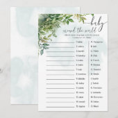 'Baby Around the World' baby shower spel Kaart (Voorkant / Achterkant)