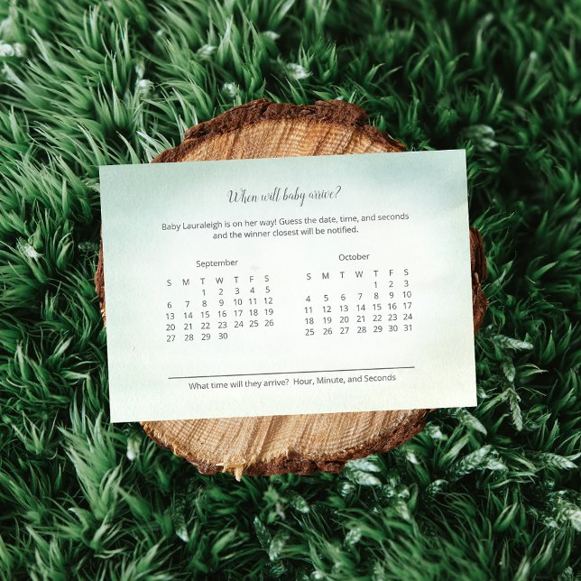 Baby Arrivaliserende voorspelling Elegant Green Wh (Creator heeft geüpload)