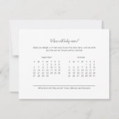 Baby Arrivaliserende voorspelling Elegant White Ro (Voorkant)