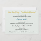 Baby Astronaut 1e verjaardagsfeest Kaart (Achterkant)