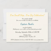 Baby Astronaut 1e verjaardagsfeest Kaart (Achterkant)