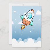 Baby Astronaut Baby shower Kaart (Achterkant)