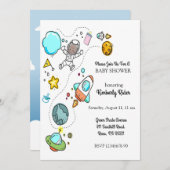 Baby Astronaut Baby shower Kaart (Voorkant / Achterkant)