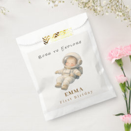 Baby Astronaut First Birthday Favor Bags Bedankzakje