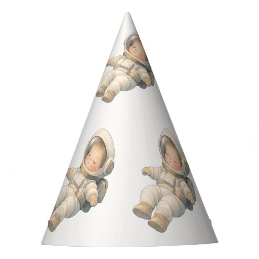  Baby Astronaut Space Birthday Party Hats Feesthoedjes (Voorkant)
