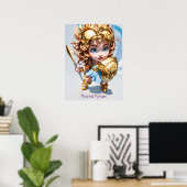 Baby Athena "Mijn wereld Mijn regels" Poster (Thuiskantoor)