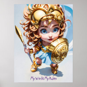 Baby Athena "Mijn wereld Mijn regels" Poster