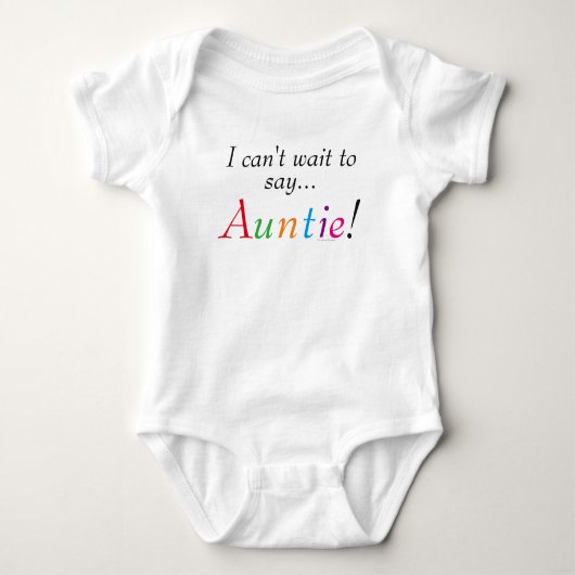 Baby Auntie Gezegde Fun Baby Shirt (Voorkant)