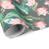 Baby Axolotl Cadeaupapier (Rol Hoek)