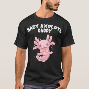 Baby Axolotl Daddy Grappige Salamander Humor Amphi T-shirt