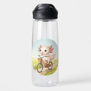 Baby Axolotl op een fiets Waterfles
