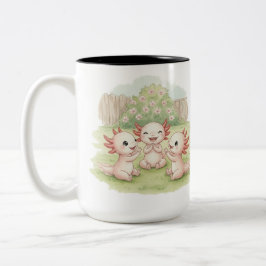 Baby Axolotl & Vrienden Tweekleurige Koffiemok