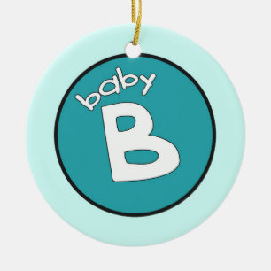 "Baby B" Aangepaste versiering voor veelvouden Keramisch Ornament