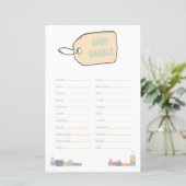 Baby Babble Adventure Baby shower (Staand voorkant)