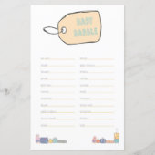 Baby Babble Adventure Baby shower (Voorkant)