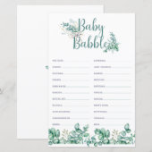 Baby Babble Greenery Baby shower (Voorkant / Achterkant)