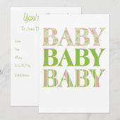 Baby, Baby, Baby Kaart (Voorkant / Achterkant)