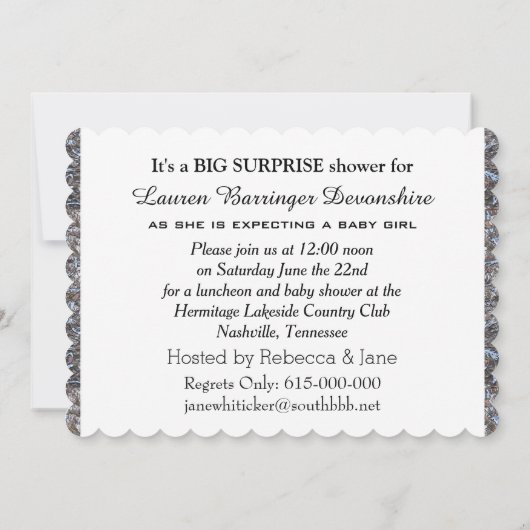 Baby Baby Baby shower Kaart (Achterkant)