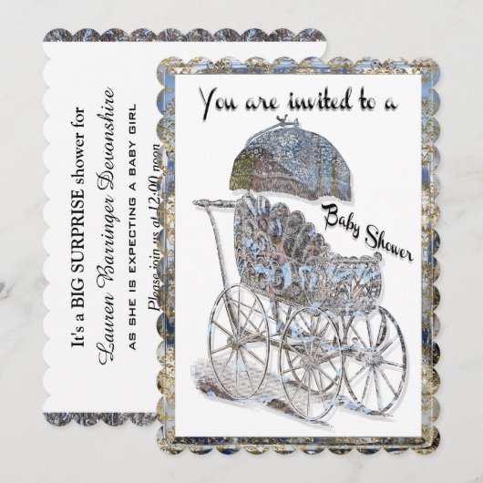 Baby Baby Baby shower Kaart (Voorkant / Achterkant)