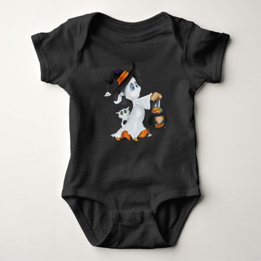 Baby Baby Bodysuit-Halloween Ghost Romper (Voorkant)
