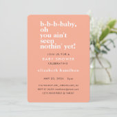 Baby Baby Bold Text Baby Shower Invitation Kaart (Staand voorkant)
