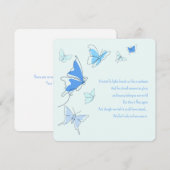 Baby Baby Boy Blue Butterflies Notitiekaartje (Voorkant / Achterkant)