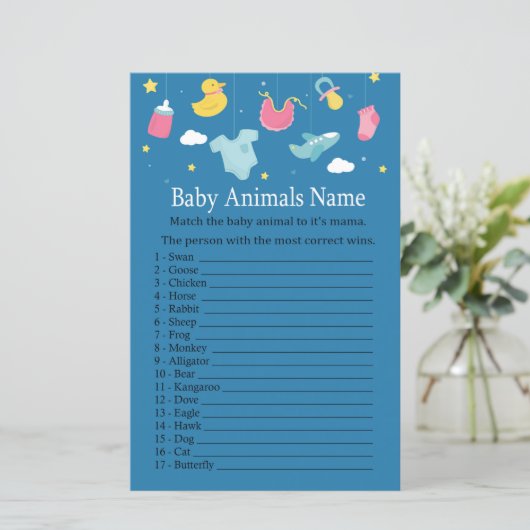 Baby Baby-dieren Naam Game (Staand voorkant)