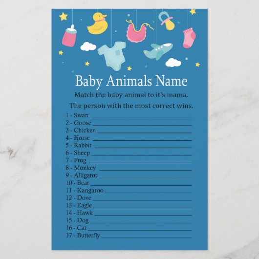 Baby Baby-dieren Naam Game (Voorkant)