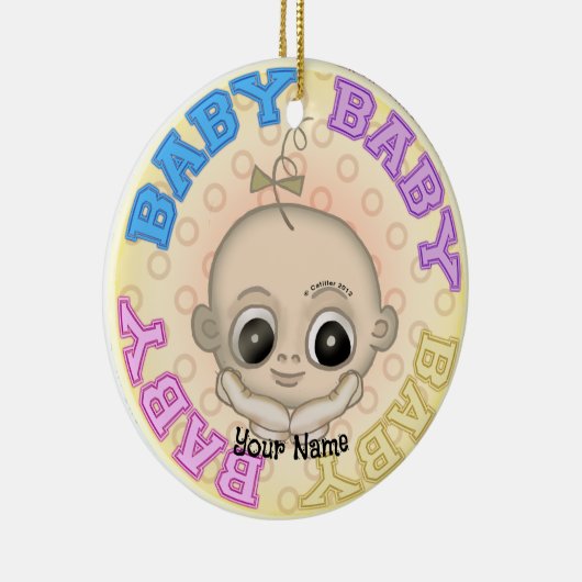 Baby Baby Face Keramisch Ornament (Rechts)