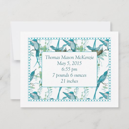 Baby Baby Foto aankondiging (Achterkant)